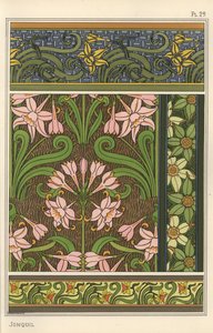 Jonquil ، Narcissus jonquilla ، كعنصر تصميم في ورق الحائط وأنماط القماش بواسطة يوجين جراست