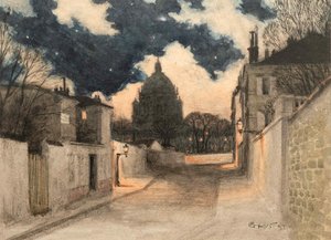 ليلة مرصعة بالنجوم فوق مونمارتر ، 1897. بواسطة يوجين جراست