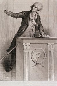 صورة لجورج جاك دانتون (1759-94) (نقش)