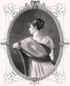 صورة مدام ريكامير (1777-1849) التي نقشها أنطوان أوغست إرنست هيبرت (1817-1908)