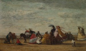 مشهد الشاطئ ، ج. 1865-1867. بواسطة يوجين لويس بودين