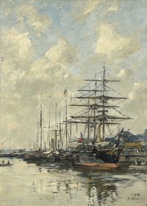 دوفيل ، حوض القارب ، 1887 بواسطة يوجين لويس بودين