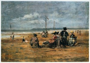 على الشاطئ ، 1880 بواسطة يوجين لويس بودين