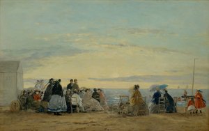 على الشاطئ ، الغروب ، 1865. بواسطة يوجين لويس بودين