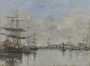 ميناء لوهافر ، c.1885-90 بواسطة يوجين لويس بودين