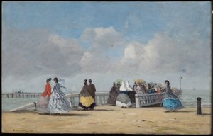 الرصيف في تروفيل ، 1864 بواسطة يوجين لويس بودين