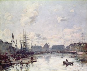 ميناء التجارة ، لوهافر ، 1892 بواسطة يوجين لويس بودين
