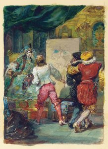 Moliere "s" Le Sicilien ou l "Amour Peintre"، Lemoisne، no.1357 بواسطة يوجين لويس لامي