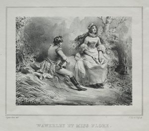 مناظر خلابة لاسكتلندا: ويفرلي والآنسة فلورا ، 1825-1828. بواسطة يوجين لويس لامي