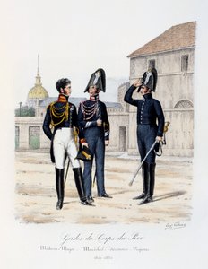 حراس الملك الشخصيون ، الميجور ميجور ، المارشال البيطري وبيكيور ، 1820-30 بواسطة يوجين تايتوكس