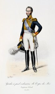 حراس القدم العاديين لفيلق الملك ، النقيب العقيد ، 1817-30
