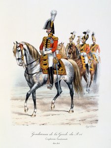 رجال الدرك بحرس الملك ، النقيب الملازم ، 1814-15