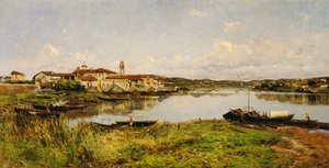 منظر سيستو سيركاليندي ، حوالي عام 1885 (زيت على قماش) بواسطة أوجينيو جينيوس
