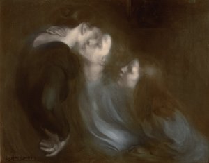 قبلة والدتها ، 1890s بواسطة يوجين كاريير