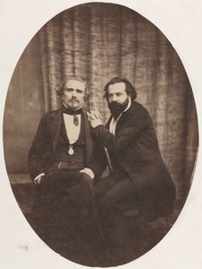 صورة الممثل بيير بوكاج وصديق ، ج. 1860. بواسطة يوجين كولياو