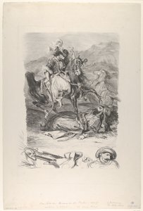 معركة الجياور والباشا 1827 م 1827 م. بواسطة يوجين ديلاكروا