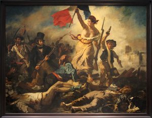 الفرنسية: Le 28 juillet 1830. La Liberté guidant le peuple الحرية تقود الشعب بواسطة يوجين ديلاكروا