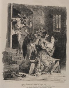 رسوم توضيحية لفاوست: فاوست في سجن مارغريت بواسطة Chez Ch. Motte ، محرر ، توزيع Chez Sautelet ، Libraire