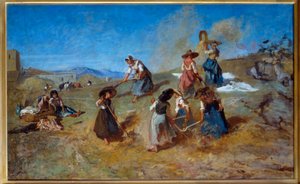 لوحة الحصاد بواسطة يوجين فرومنتين (1820-1876) 1875 صن. 0،78x1،2 م روان ، متحف الفنون الجميلة بواسطة يوجين فرومنتين