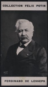 Ferdinand-Marie de Lesseps (1805-1894) (b/w photo) بواسطة المصور الأوروبي