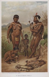 عائلة Bosjesman (chromolitho) بواسطة المدرسة الأوروبية