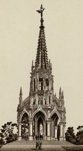 Bruxelles/Brussels: Le Monument du Roi Leopold Ier (litho) بواسطة المدرسة الأوروبية