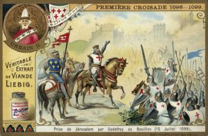 الاستيلاء على القدس من قبل Godfrey of Bouillon ، الحملة الصليبية الأولى ، 15 يوليو 1099 بواسطة المدرسة الأوروبية