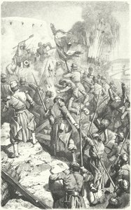الاستيلاء على Malakoff Redoubt أثناء حصار سيفاستوبول ، ٨ سبتمبر ١٨٥٥ (نقش) بواسطة المدرسة الأوروبية