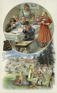 أطفال يستمتعون بشوكولاتة Suchard في الحضانة بواسطة المدرسة الأوروبية
