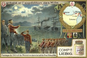 عبور مضيق ميسينا في ليلة 19-20 أغسطس 1860 بواسطة المدرسة الأوروبية