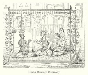 Hindu Marriage Ceremony (engraving) بواسطة المدرسة الأوروبية