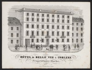 فندق De Belle Vue ، كوبلنز (نقش) بواسطة المدرسة الأوروبية