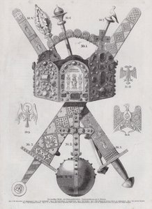 Imperial crown jewels of Germany (engraving) بواسطة المدرسة الأوروبية