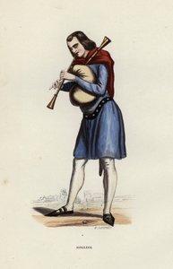 Jongleur (coloured engraving) بواسطة المدرسة الأوروبية