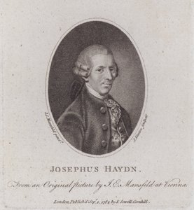 Joseph Haydn, Austrian composer (engraving) بواسطة المدرسة الأوروبية