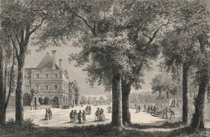 Le Luxembourg Au Temps De Marie De Medicis (engraving) بواسطة المدرسة الأوروبية
