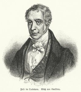 Manuel Jose Quintana, Spanish poet (litho) بواسطة المدرسة الأوروبية