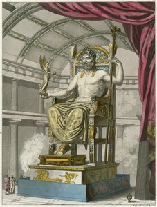 جوبيتر الأوليمبي (نقش ملون) بواسطة المدرسة الأوروبية