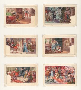 العمل الفني الأصلي لمجموعة من بطاقات Liebig: Wagner ، Die Meistersinger (الغواش على الورق) بواسطة المدرسة الأوروبية