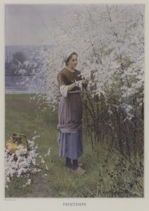 Printemps (الربيع) (لون ليثو) بواسطة المدرسة الأوروبية