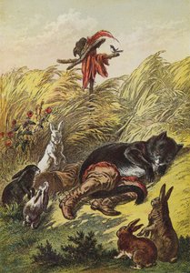 Puss In Boots (colour litho) بواسطة المدرسة الأوروبية