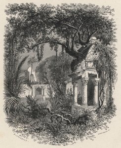 Ruines des jardins du grand Mogol (engraving) بواسطة المدرسة الأوروبية