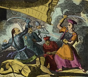 شينغ شي أو تشينغ شيه (توفي عام 1844). امرأة قرصنة صينية من القرن التاسع عشر. لقد قادت أسطولًا حقيقيًا هزمت به الأدميرال كو لانج. بواسطة المدرسة الأوروبية