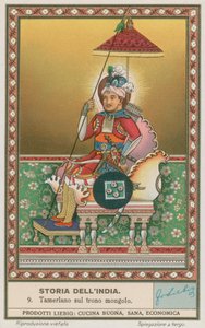 Tamberlaine على العرش المنغولي بواسطة المدرسة الأوروبية