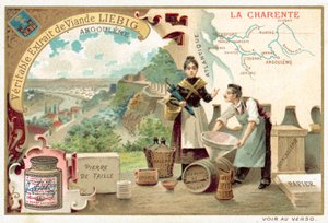 The Charente ، وإطلالة على Angouleme (Chromolitho) بواسطة المدرسة الأوروبية