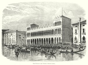 The Fondaco dei Turchi ، القناة الكبرى (نقش) بواسطة المدرسة الأوروبية
