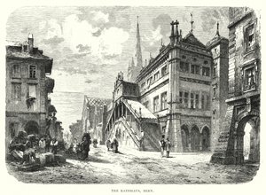 The Rathhaus, Bern (engraving) بواسطة المدرسة الأوروبية