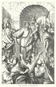 Tumult في القدس (نقش) بواسطة المدرسة الأوروبية