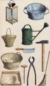 الأدوات (طباعة حجرية ملونة) بواسطة المدرسة الأوروبية