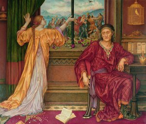 La cage doree - The Gilded Cage ، بقلم دي مورغان ، إيفلين (1855-1919). زيت على قماش ، بين عامي 1900 و 1919. معرض واتس بواسطة إيفلين دي مورغان